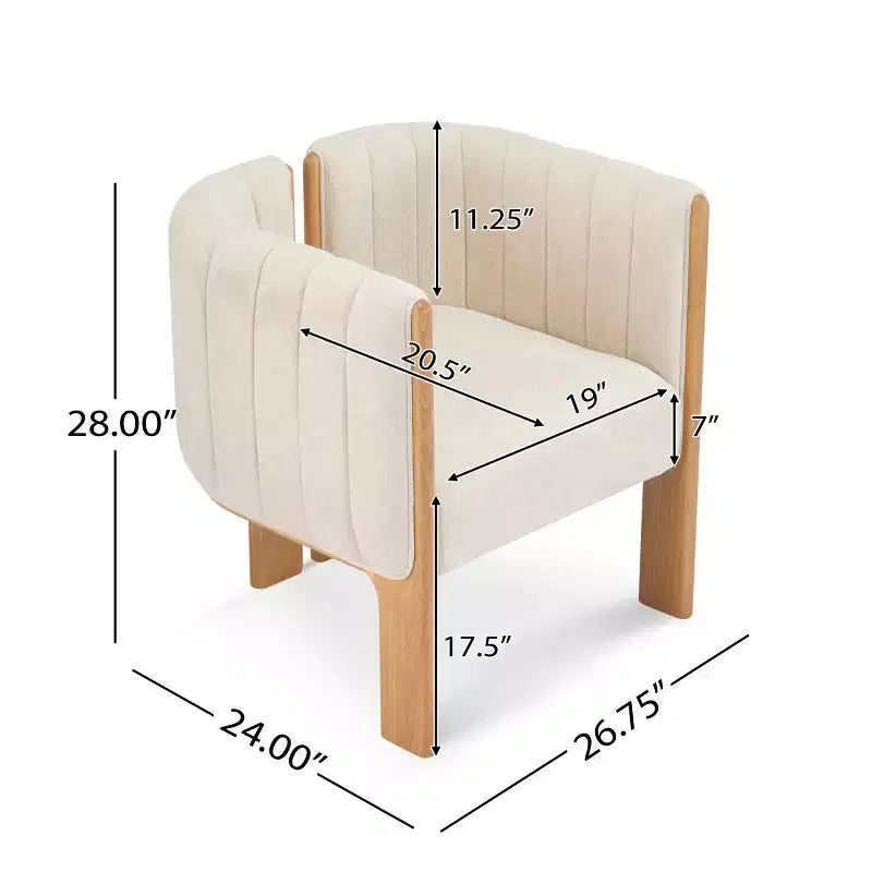 Lot de 4 chaises de salle à manger modernes en bouclette avec pieds en bois, chaises d'appoint élégantes pour salons, cuisines ou salles à manger.