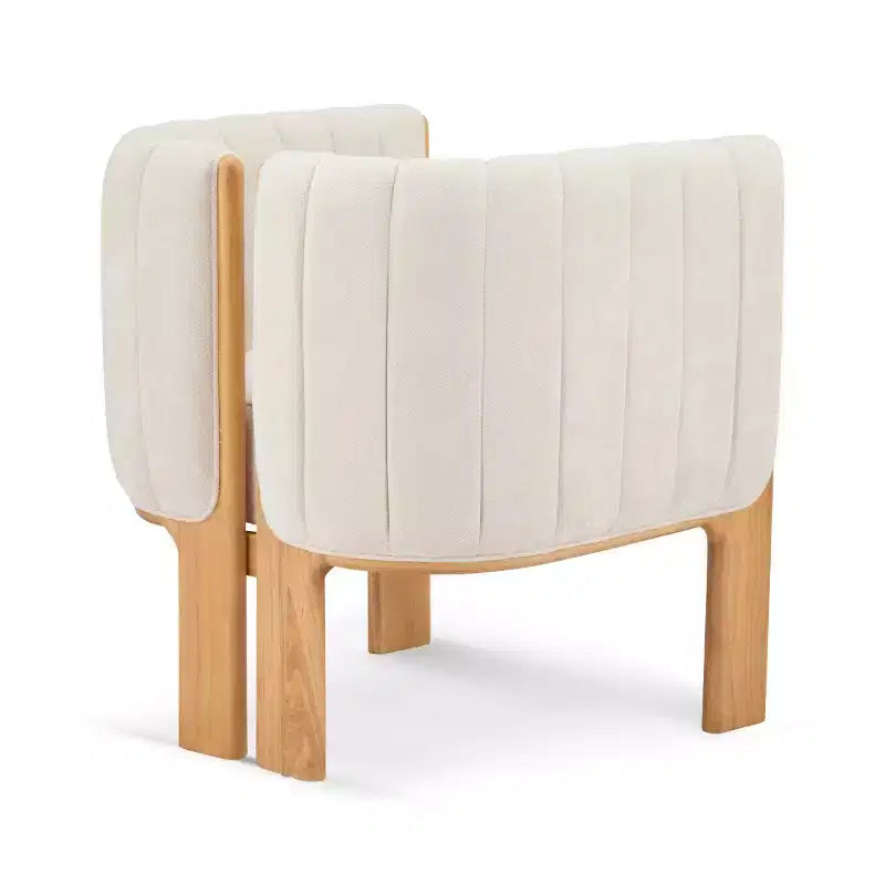 Lot de 4 chaises de salle à manger modernes en bouclette avec pieds en bois, chaises d'appoint élégantes pour salons, cuisines ou salles à manger.