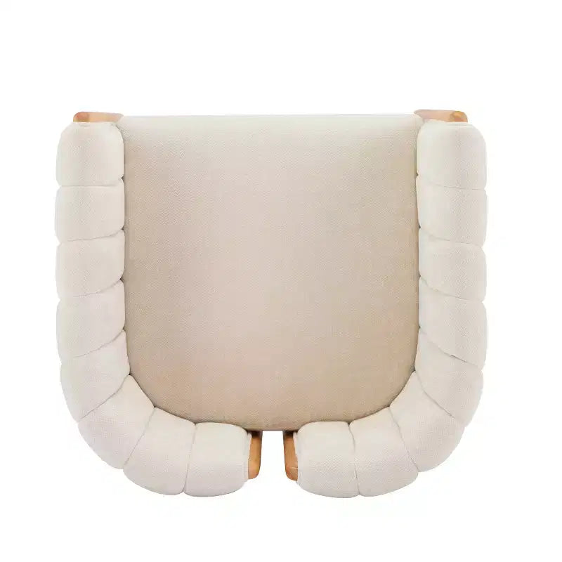 Lot de 4 chaises de salle à manger modernes en bouclette avec pieds en bois, chaises d'appoint élégantes pour salons, cuisines ou salles à manger.