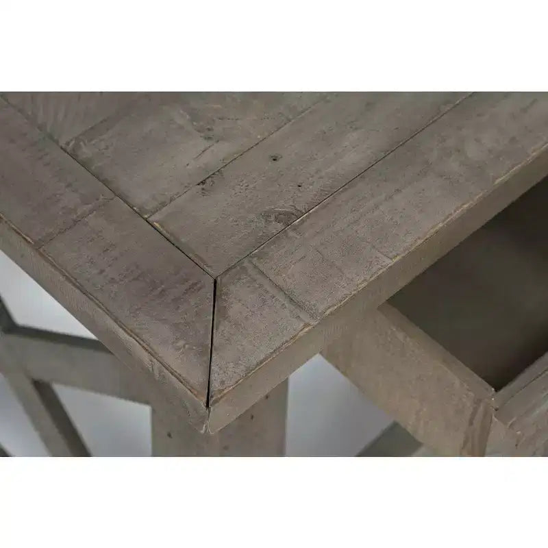 Table d'appoint avec chargeur USB en pin recyclé - Bois flotté