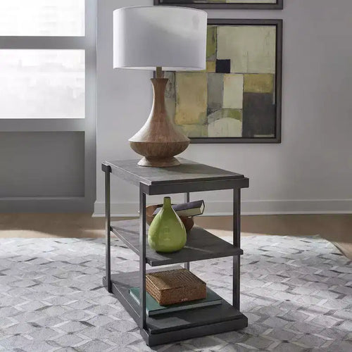 ,Table de chevet à niveaux Modern View gris Gauntlet