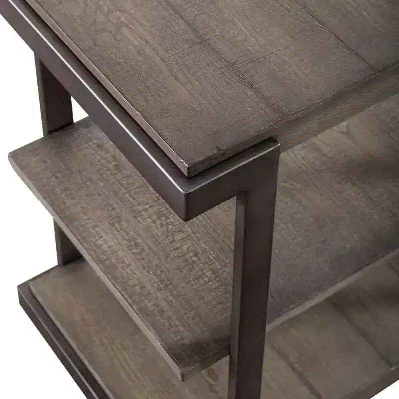 ,Table de chevet à niveaux Modern View gris Gauntlet