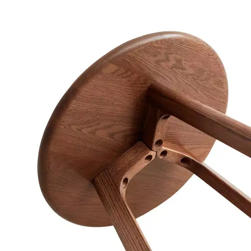 Table d'appoint ronde en bois à 3 pieds pour salon ou chambre à coucher