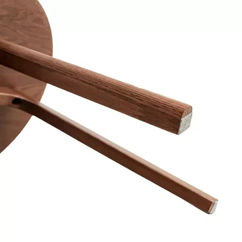 Table d'appoint ronde en bois à 3 pieds pour salon ou chambre à coucher
