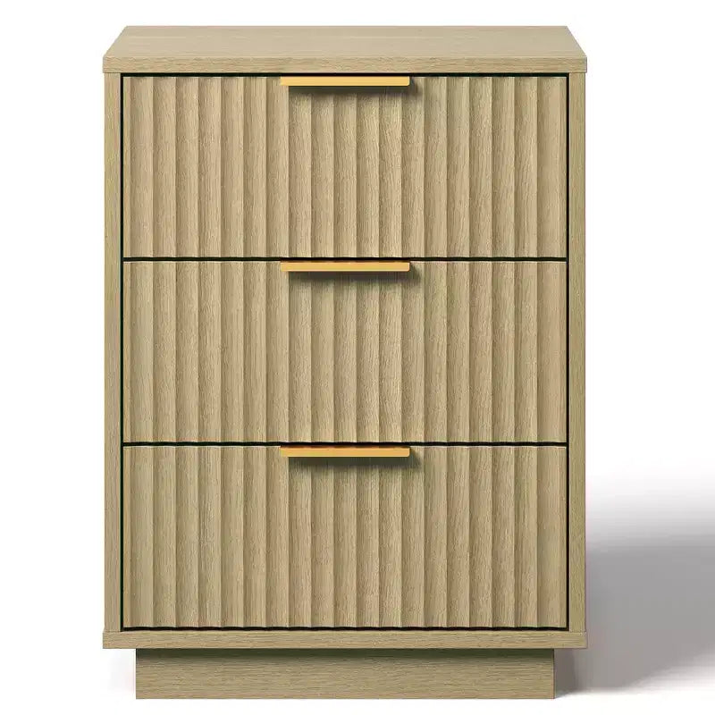 Commode basse à 3 tiroirs, commode compacte et moderne pour chambre, salon ou entrée
