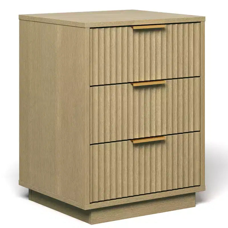 Commode basse à 3 tiroirs, commode compacte et moderne pour chambre, salon ou entrée