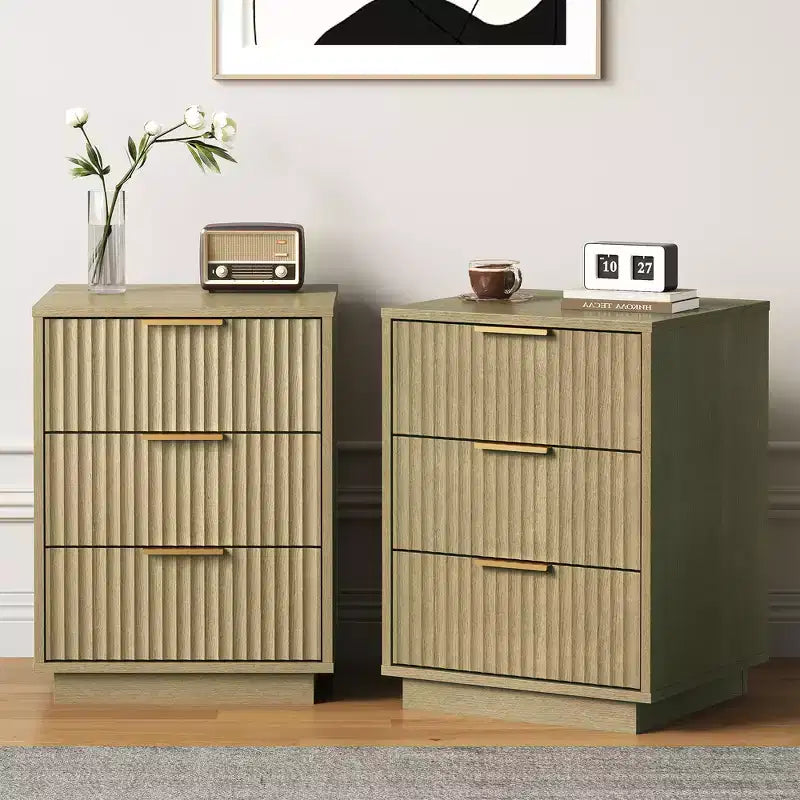 Commode basse à 3 tiroirs, commode compacte et moderne pour chambre, salon ou entrée