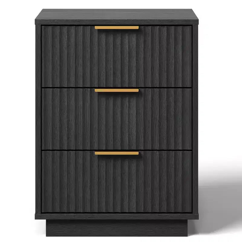 Commode basse à 3 tiroirs, commode compacte et moderne pour chambre, salon ou entrée