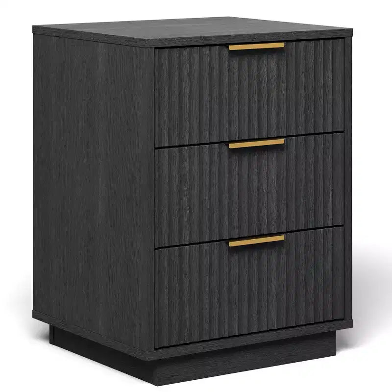 Commode basse à 3 tiroirs, commode compacte et moderne pour chambre, salon ou entrée