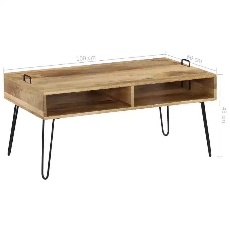 Table basse en bois de manguier massif 100x60x45 cm
