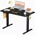 Bureau debout électrique ergonomique avec hauteur réglable de 73 à 122 cm, bureau d'ordinateur avec écran LED, crochets, moteur silencieux pour le bureau à domicile