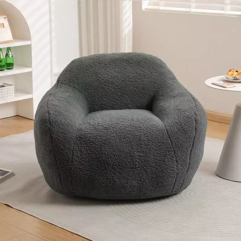 Fauteuil poire surdimensionné Fauteuil de sol confortable avec accoudoir et remplissage en mousse à mémoire de forme pour le salon et la chambre à coucher
