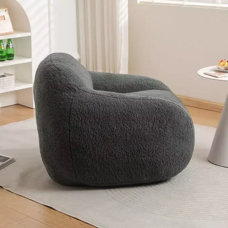 Fauteuil poire surdimensionné Fauteuil de sol confortable avec accoudoir et remplissage en mousse à mémoire de forme pour le salon et la chambre à coucher
