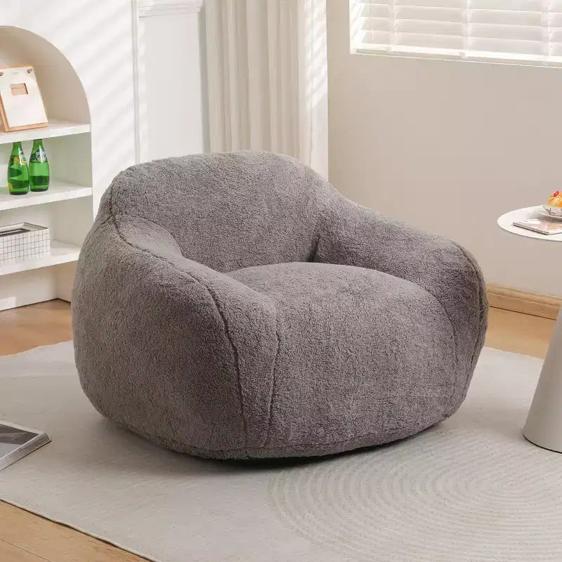 Fauteuil poire surdimensionné Fauteuil de sol confortable avec accoudoir et remplissage en mousse à mémoire de forme pour le salon et la chambre à coucher