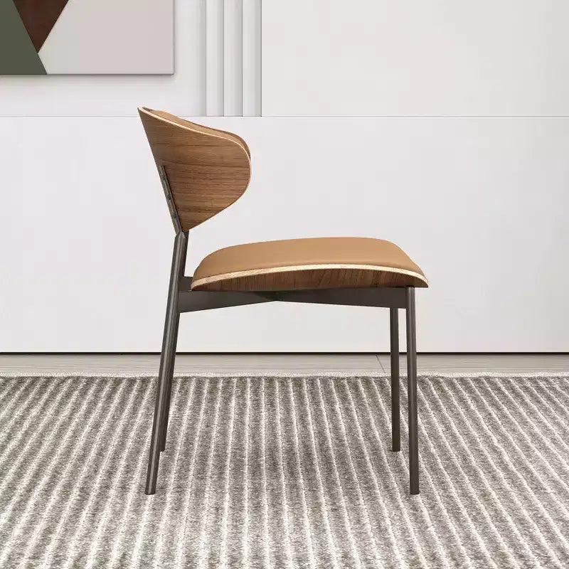 Chaises de salle à manger de ferme avec cadre en métal, assise et dossier rembourrés souples (lot de 2)