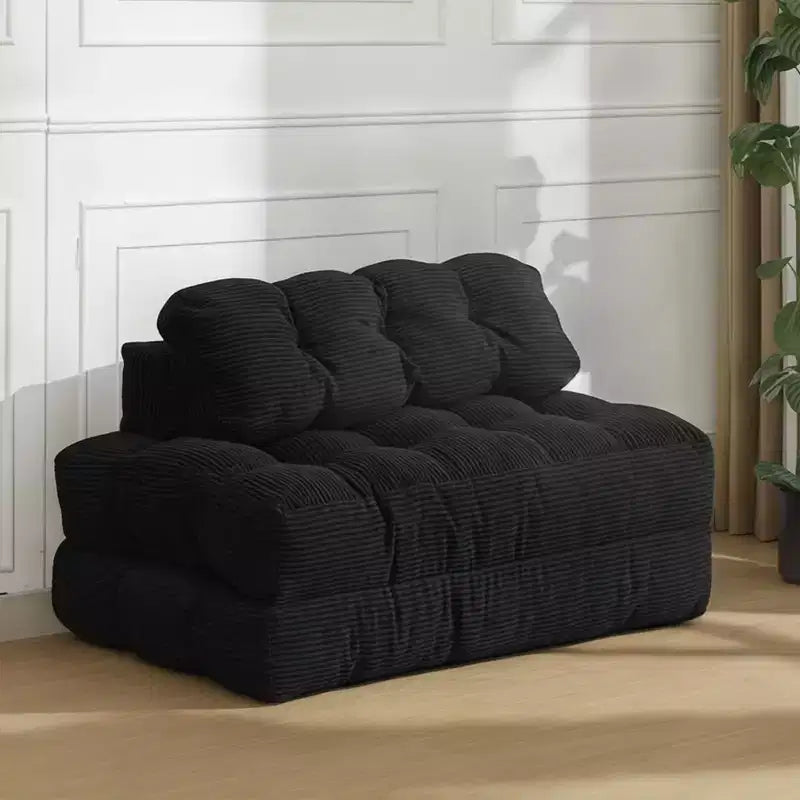 Canapé-lit pliable, futon convertible une place avec dossier et oreiller, lit-chaise pliant portable pour salon et chambre à coucher