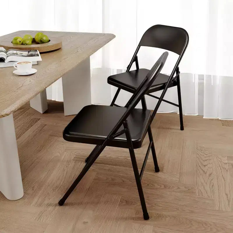 Chaises pliantes en métal avec dossier, chaises en métal avec cadre en acier durable, siège empilable portable intérieur extérieur, pour bureau à domicile, lot de 4