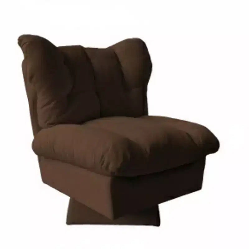 Fauteuil pivotant à 360°, grand fauteuil moderne avec assise allongée de 53 cm, rembourrage en coton moelleux, supporte 136 kg pour salon et chambre