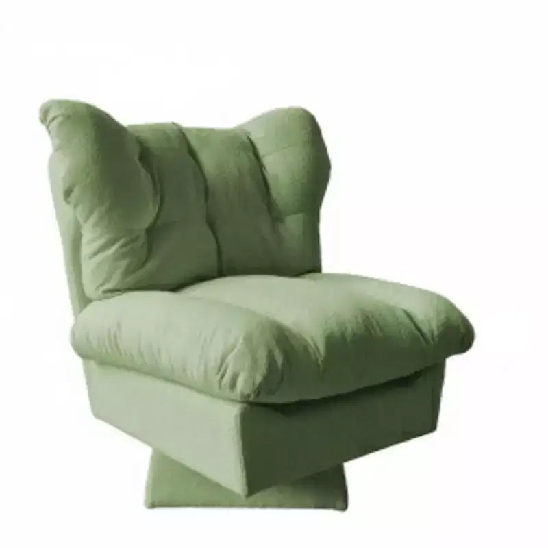 Fauteuil pivotant à 360°, grand fauteuil moderne avec assise allongée de 53 cm, rembourrage en coton moelleux, supporte 136 kg pour salon et chambre