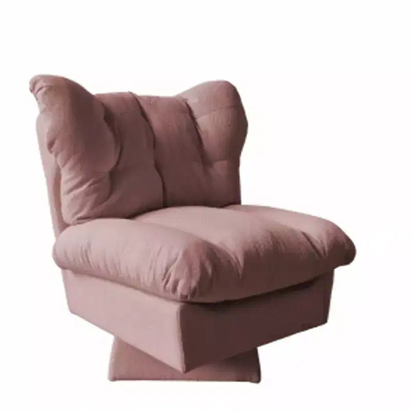 Fauteuil pivotant à 360°, grand fauteuil moderne avec assise allongée de 53 cm, rembourrage en coton moelleux, supporte 136 kg pour salon et chambre