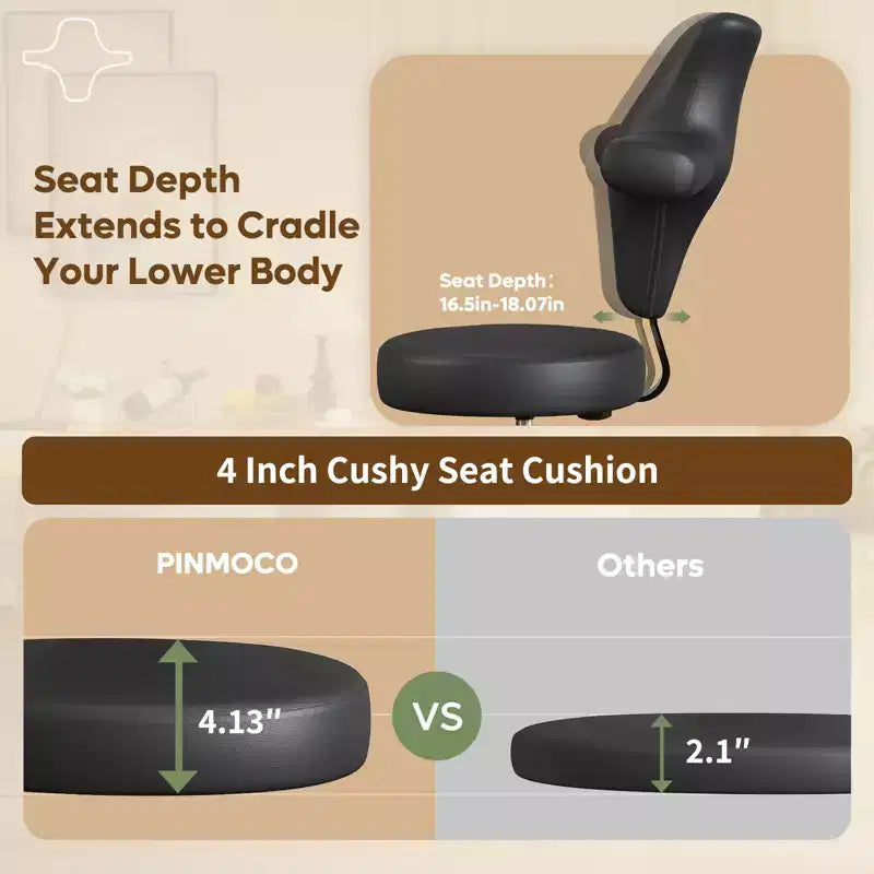 Chaise de bureau confortable pour s'asseoir à l'envers, chaise Criss Cross avec repose-pieds rétractable, siège extra-large et hauteur réglable