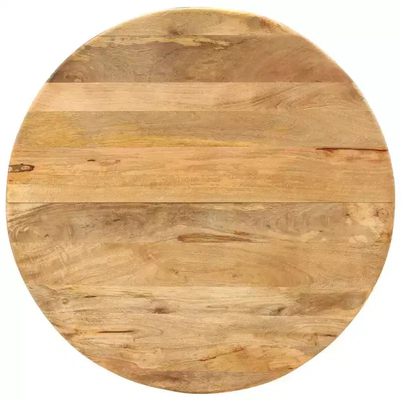 Table à manger Bois naturel, Noir - 110 x 78 cm Bois de manguier massif