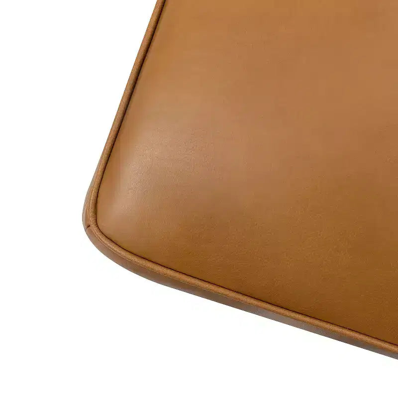 Repose-pieds en cuir véritable contemporain de 26,5 po de largeur pour salon|