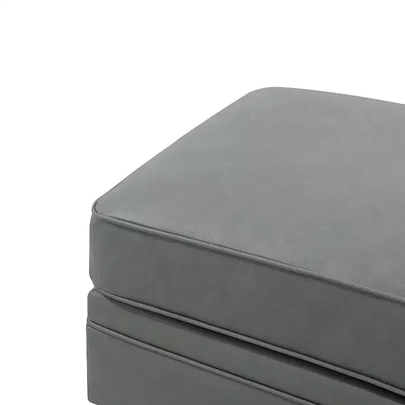 Repose-pieds en cuir véritable contemporain de 26,5 po de largeur pour salon|